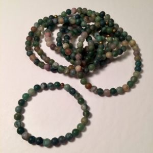 matte moss agate bracelets
