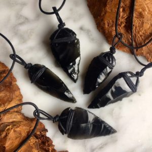 Obsidian Arrowhead Necklaces