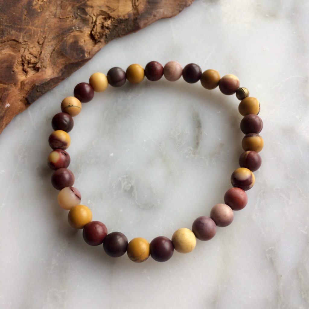 matte mookaite bracelet - bracelet mookaite mat