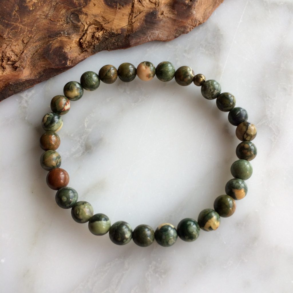 Rainforest Jasper Bracelet - bracelet jaspe forêt tropicale