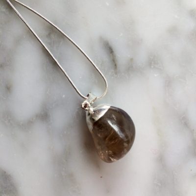 smoky tumble pendant