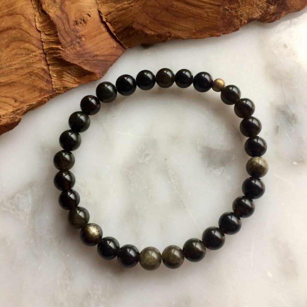 Gold Obsidian Bracelet - Protection & Evolution - Minera Emporium ...