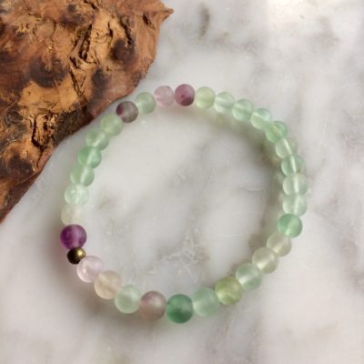 Matte Fluorite Bracelet - bracelet fluorite mat