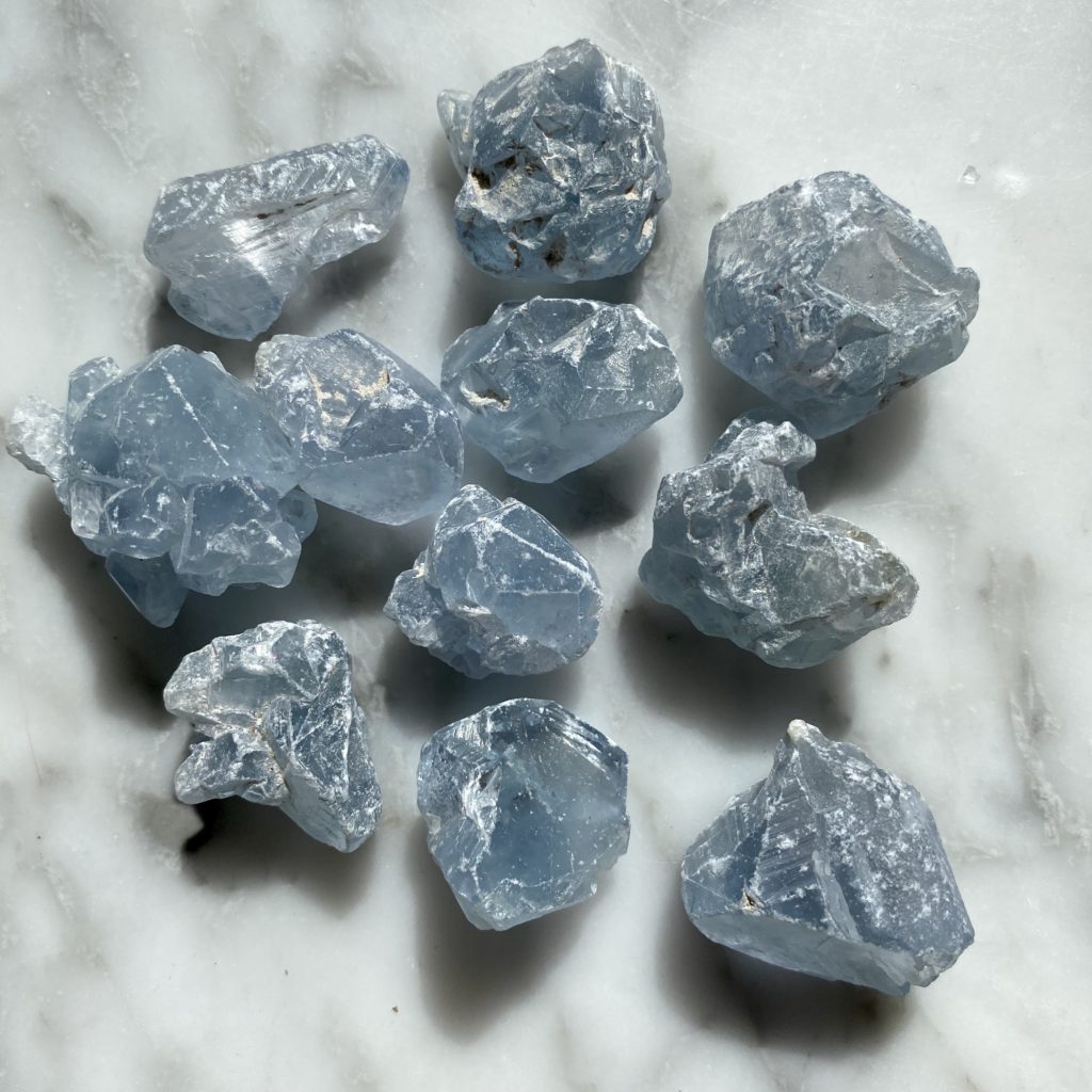 Raw Celestite Crystal 7-8 carats Celestine Gemstone smallmedium