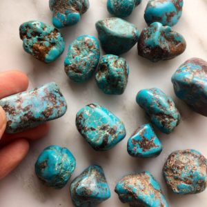 turquoise tumbled pocket stone - Turquoise roulée pierre de poche