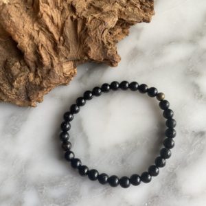 black tourmaline bracelet - bracelet tourmaline noire