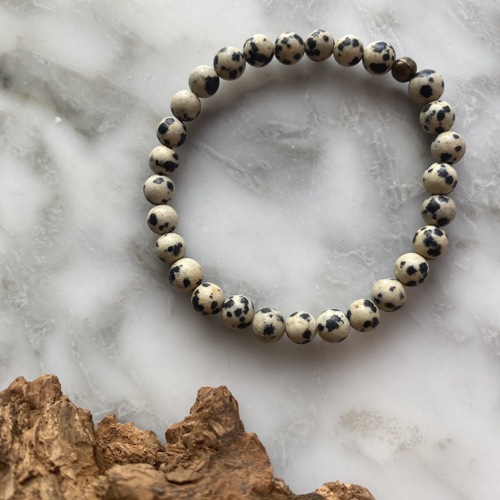 Dalmatian Jasper Gemstone bracelet - Premium Cut | Kalyanastrogems