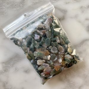 moss agate mini gemstone chips