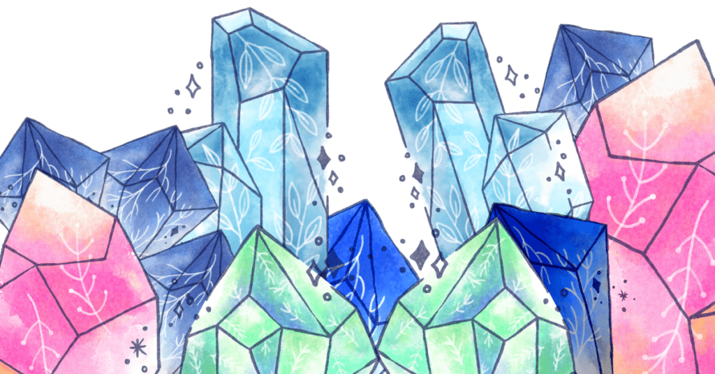 Colourful crystal drawing - Are Crystals Alive?