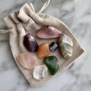 libra crystal kit for ideals, values and connection to others - kit de cristaux balance