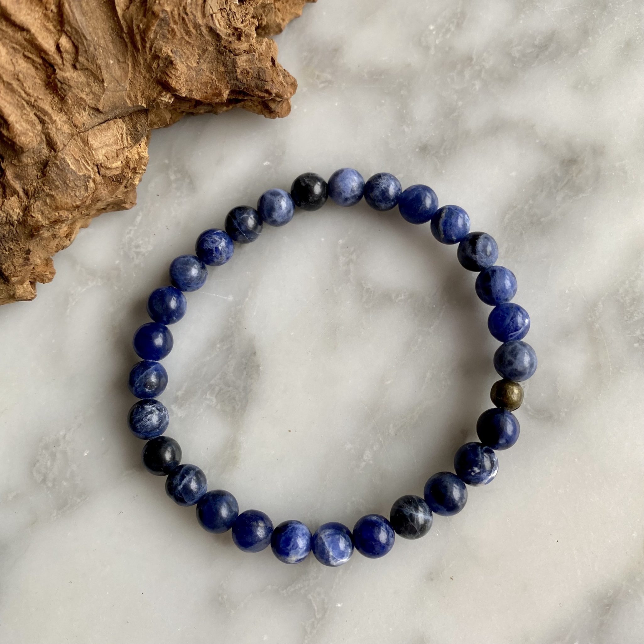 dark blue sodalite bracelet - bracelet sodalite bleu marine