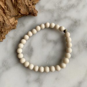 matte fossil stone bracelet - bracelet pierre fossile matte
