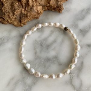 white pearl bracelet - bracelet perles blanches