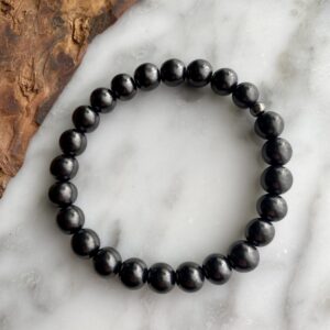 Large Shungite Bracelet - bracelet grandes perles shungite