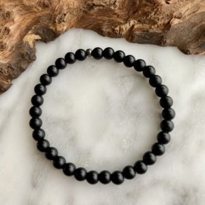Mat Black Onyx Bracelet - Bracelet onyx noir mat