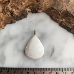 White Scolecite Pendant Drop Shape