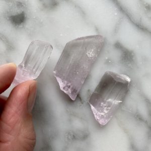 kunzite crystal specimens