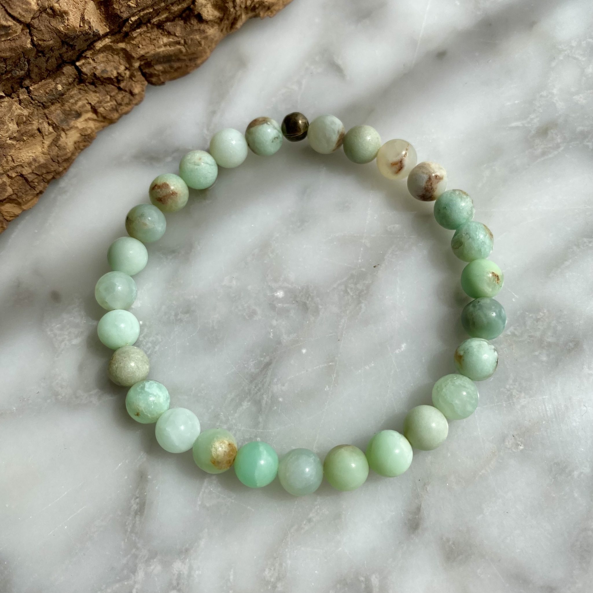 Green Chrysoprase Crystal Bracelet with Hematite | Intend Wears Llc