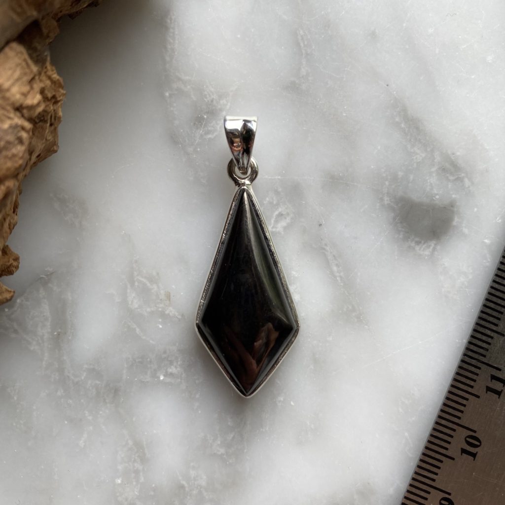 Shungite Sterling Silver Pendant (B) - Minera Emporium Crystal ...