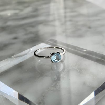 Blue Topaz Sterling Silver Ring