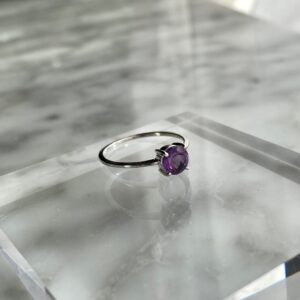 amethyst sterling silver ring