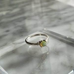 Ethiopian Opal Sterling Silver Ring