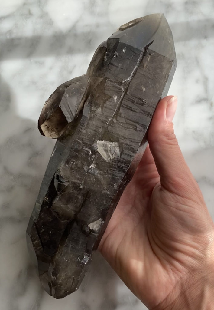 double-terminated smoky quartz XL