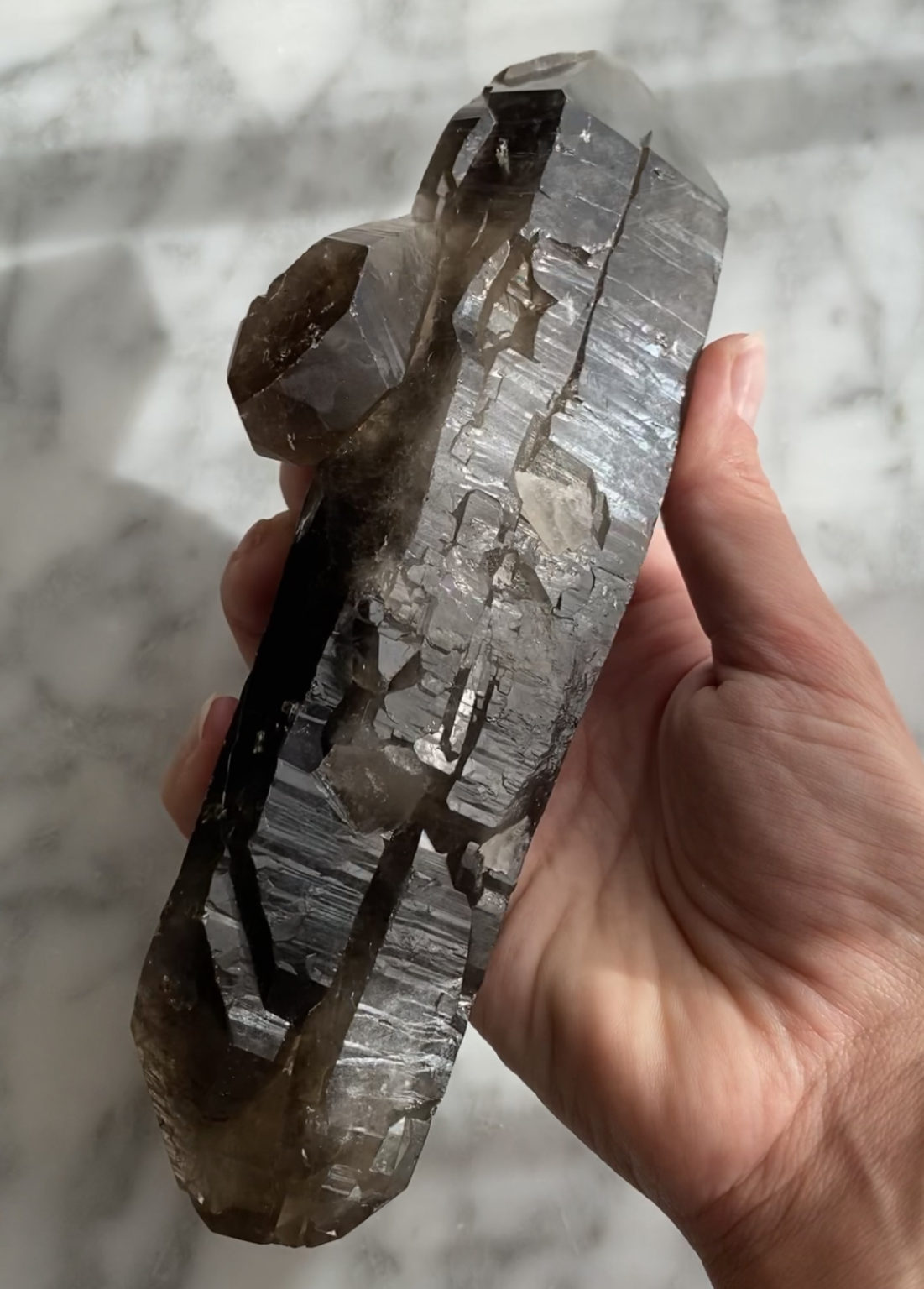 Extra-Large Double-Terminated Smoky Quartz - Minera Emporium Crystal ...