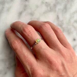 Ethiopian Opal Sterling Silver Ring - Bague Opale Ethiopienne Argent Sterling