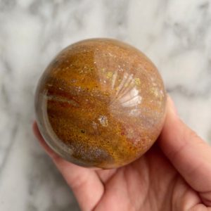 yellow ocean jasper sphere - sphère de jaspe océan jaune
