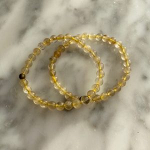 Gold Rutile Quartz Bracelet - bracelet de quartz rutile doré