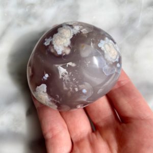 flower agate palmstone - pierre de paume agate fleur b