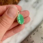 Sterling Silver Facetted Chrysoprase Pendant