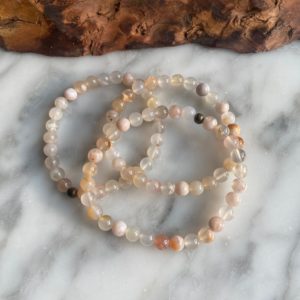 flower agate bracelet - bracelet agate fleur