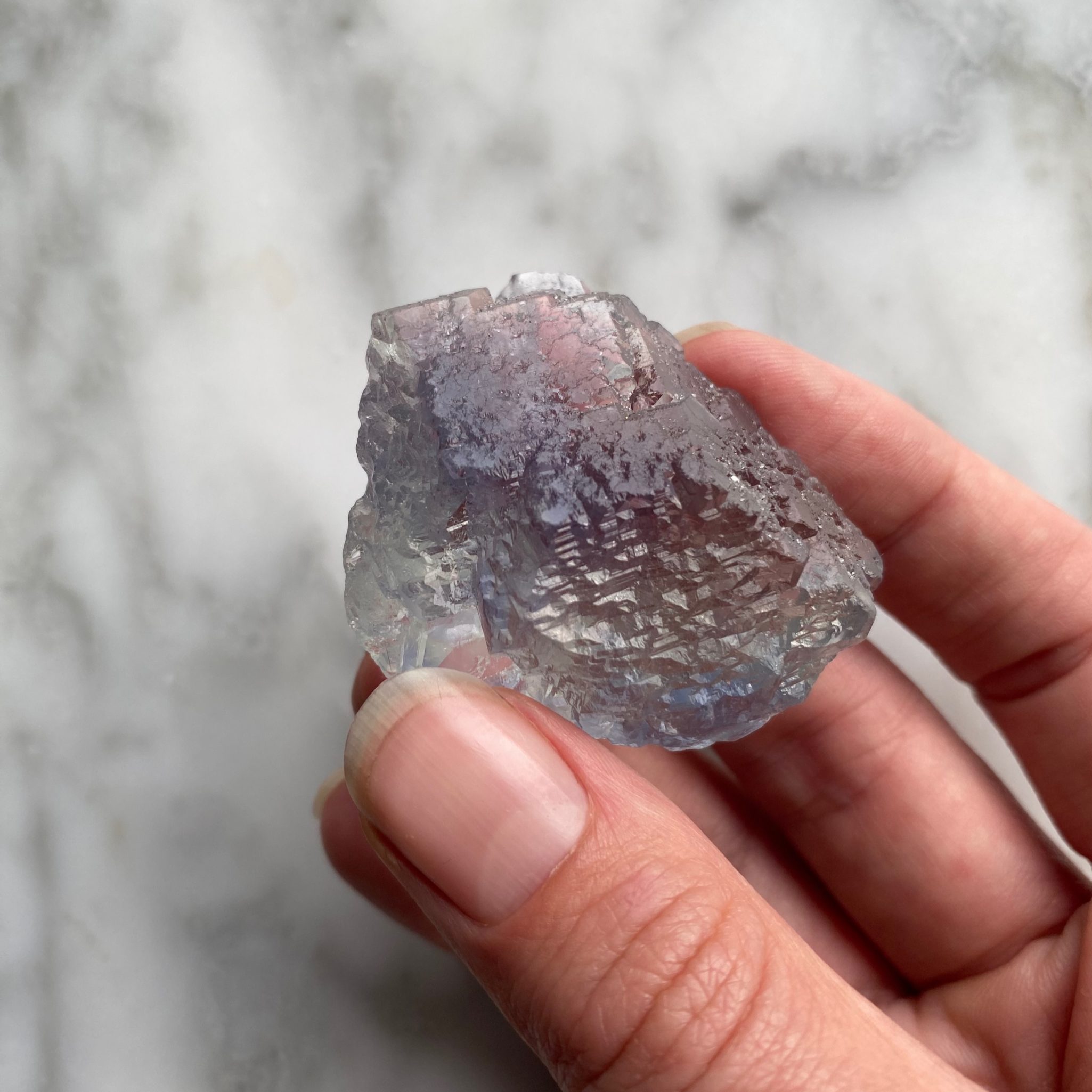 fluorite crystal chunk from jiangxi - morceau de fluorite cristallisée de jiangxi