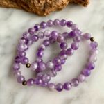 large bead amethyst bracelet - Bracelet Grandes Perles Améthyste