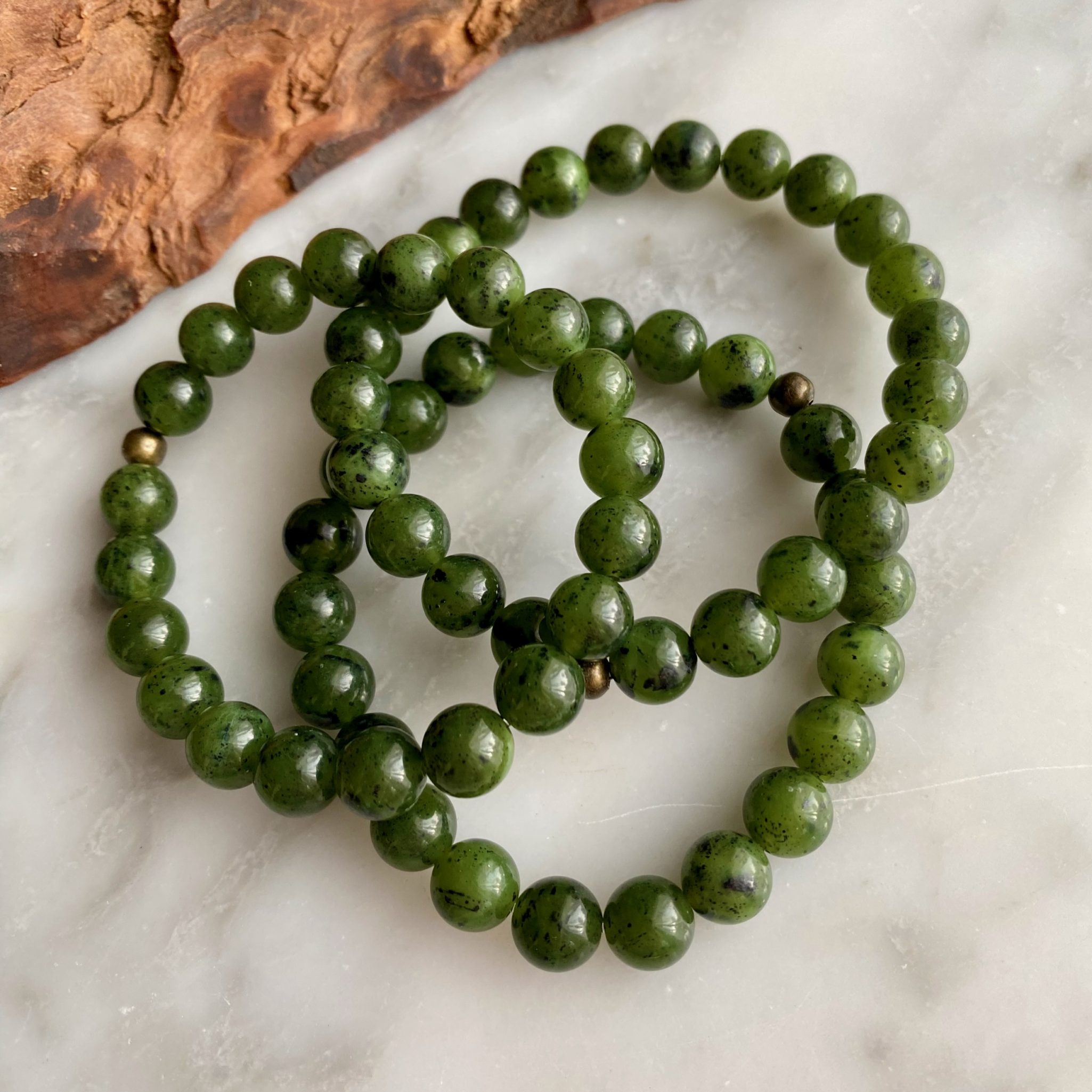Large Bead British Columbia Jade Bracelet - Pure Potential - Minera ...