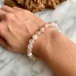 large bead flower agate bracelet - bracelet grandes perles agate fleur