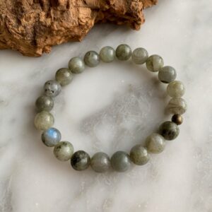 large bead labradorite bracelet - bracelet grandes perles labradorite