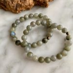 large bead labradorite bracelet - bracelet grandes perles labradorite