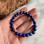 Large bead lapis lazuli bracelet - bracelet grandes perles lapis lazuli