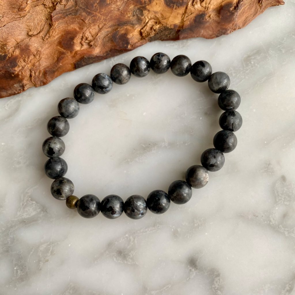 Large Bead Larvikite Bracelet - Magic & Grounding - Minera Emporium ...