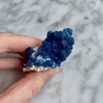 blueberry blue fluorite on quartz china