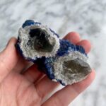Blueberry Blue Fluorite on Quartz