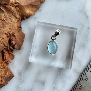 AA Aquamarine Sterling Silver Pendant