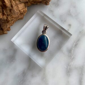 Blue Apatite Sterling Silver Pendant