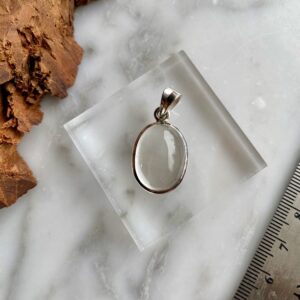 Clear Quartz Sterling Silver Pendant