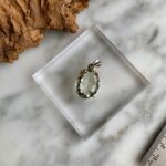 Facetted Green Amethyst Sterling Silver Pendant (Prasiolite)