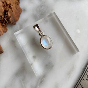 Dainty Mini Moonstone Sterling Silver Pendant