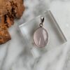 Rose Quartz Sterling Silver Pendant - Pendentif de Quartz Rose en Argent Sterling